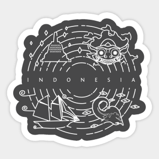 Indonesia Culture White Sticker